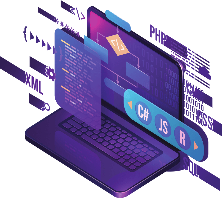Interface de desenvolvimento de site moderno